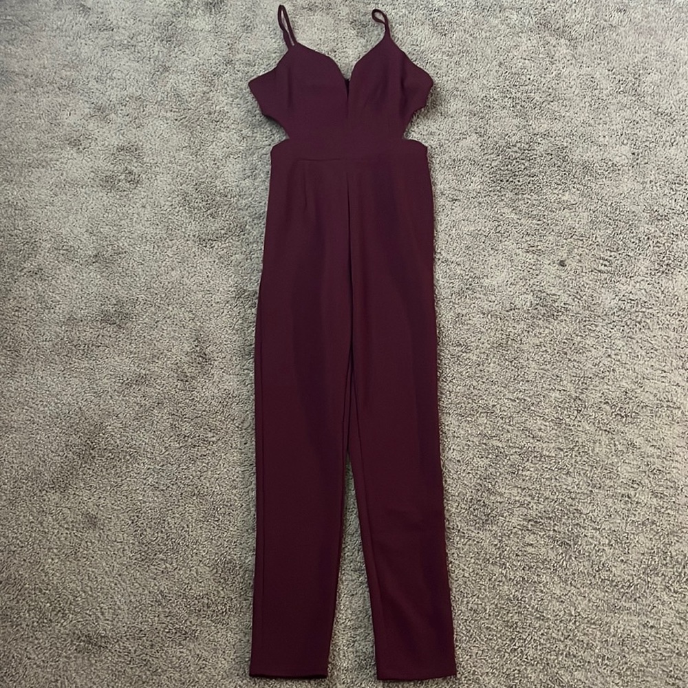 Blashe Maroon Jumpsuit with Cut out
